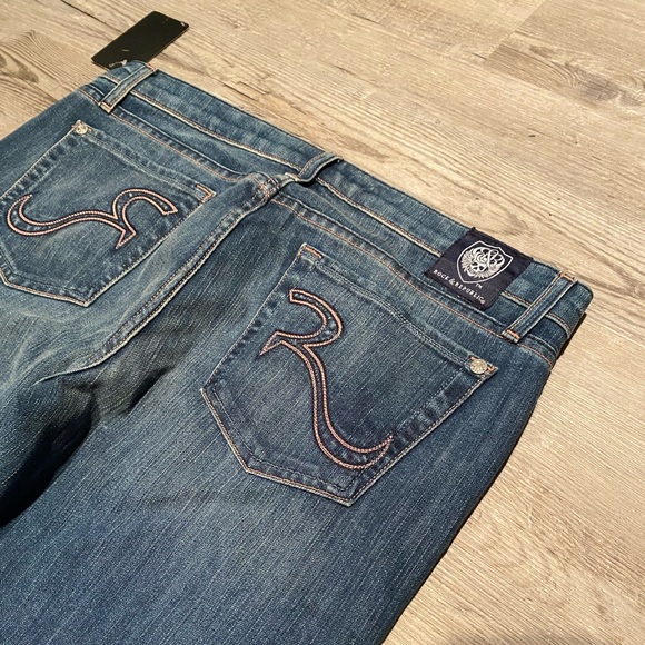 Rock & Republic Kasandra Bootcut Blue Jeans Women's Size 32 New With Tags - Picture 7 of 9